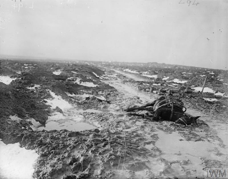 IWM Q 8424 Muddy track near Passchendaele