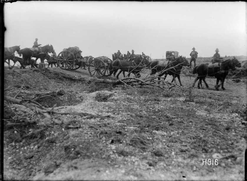 nlnzimage 1-2 013492-G NZ Battery advancing, 24 Aug 1918