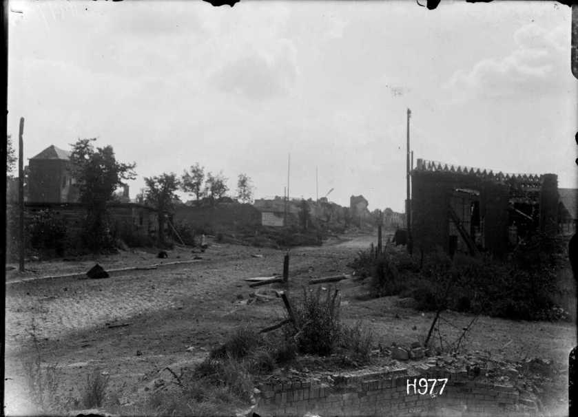 nlnzimage 1-2 013546-G General view of Bapaume after NZ troops capture it, 29 August 1918