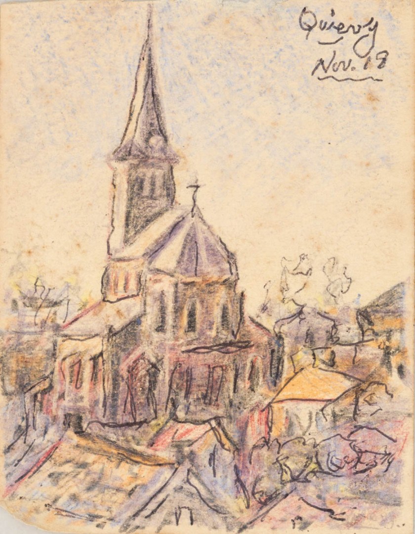 Setch by Lincoln Lee, Quievy, Nov 1918