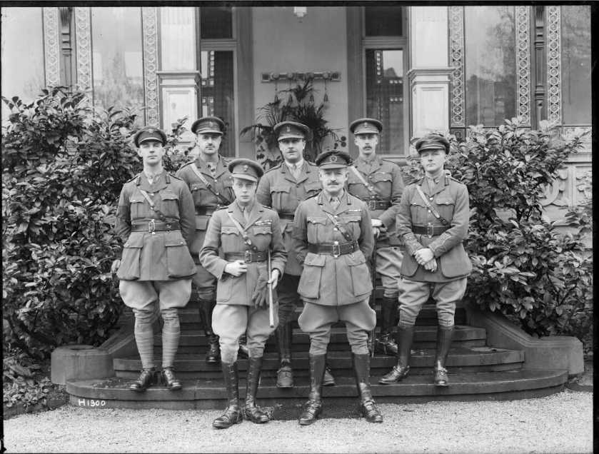 nlnzimage 1-1 002118-g prince of wales with russell &amp; nz staff, jan 1919