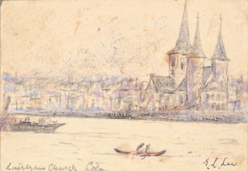 sketch by lincoln lee - lutheran church, cologne, 11 jan 1919
