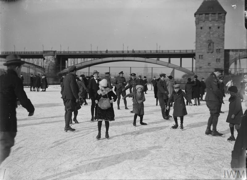 IWM (Q 3596) Skating at Cologne, 10 February 1919