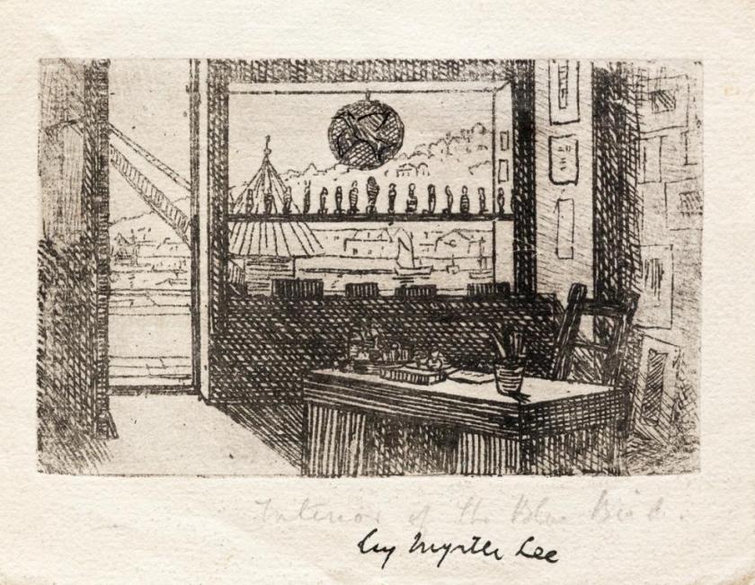 Myrtle Lee - Interior of Blue Bird - c1919